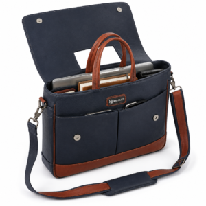 Board Room Brief Premium Leatherette Bag (Midnight navy)