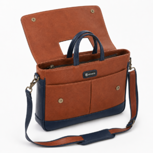 Board Room Brief Premium Leatherette Bag (Classic Tan)